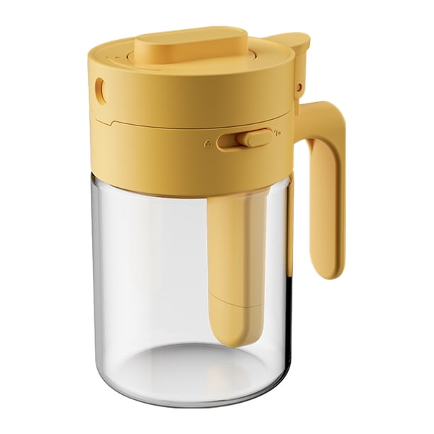 Tarro de especias de vidrio con cierre de cuchara, resistente al calor, para almacenamiento en la cocina, con cuchara para sal, azúcar y especias.