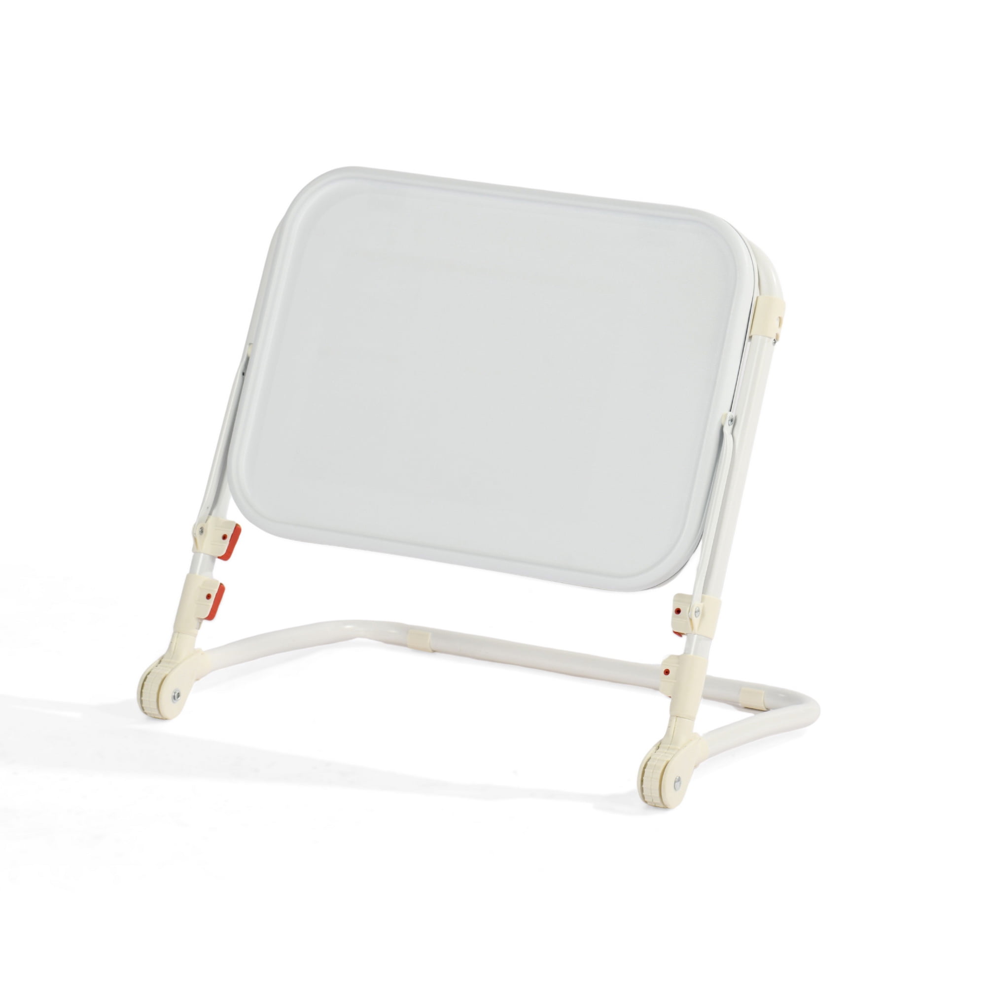 Height Adjustable Folding TV Tray Table with Cup Holder, Lightweight Portable Laptop Bed Table for Eating Working Gaming, White Stand for Couch Bedroom Dorm