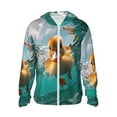 thumbnail image 2 of Uemuo Underwater Swimming Duck Pattern Women's Full Zip UPF 50+ Sun Protection Hoodie Jacket Long Sleeve Sun Shirt Hiking Outdoor Performance with Pockets-Medium, 2 of 9