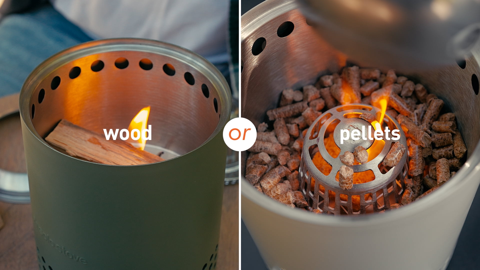 Solo Stove Mesa Tabletop Fire Pit with Stand | Low Smoke Outdoor Mini Fire for Urban & Suburbs | Fueled by Pellets or Wood, Safe Burning, Stainless Steel, With Travel Bag, 6.9 x 5.1 in, 1.4lbs, Blue