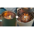 thumbnail image 2 of Solo Stove Mesa Tabletop Fire Pit with Stand | Low Smoke Outdoor Mini Fire for Urban & Suburbs | Fueled by Pellets or Wood, Safe Burning, Stainless Steel, With Travel Bag, 6.9 x 5.1 in, 1.4lbs, Blue, 2 of 7