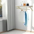 thumbnail image 2 of Wall Mounted Clothes Rack with Top Shelf Garment Rack Space-Saving Display Hanging Clothes Rack Heavy Duty Detachable Multi-Purpose Hanging Rod for Closet Storage(Load 88lbs), 2 of 13