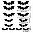 thumbnail image 2 of Halloween Bat Stickers, Black Bat Decals, Polyester Halloween Decorations Indoor, Spooky Party Ornaments For Window And Door, Great Creepy Home Decor Supplies For Halloween Themed Gathering, 2 of 7