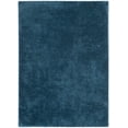 thumbnail image 2 of Well Woven Opal Crest Textured Solid Dark Blue Modern Faux Fur 2'11" Round Rug, 2 of 7