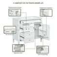 thumbnail image 5 of 36'' Bathroom Vanity with Top Sink, Bathroom Sink Vanity with Adjustable Cabinet and Open Shelf, Modern Bathroom Storage Cabinet with 2 Drawers and a Tip-out Drawer, White, 5 of 30