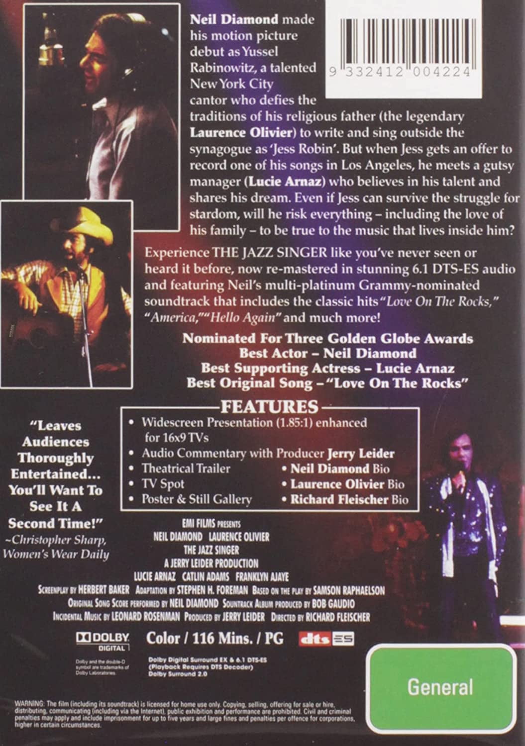 La Entertainment's The Jazz Singer (25th Anniversary) DVD