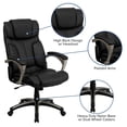 thumbnail image 4 of Scranton & Co High Back Folding Leather Office Chair in Black, 4 of 7