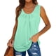 thumbnail image 2 of Mujeres sueltas casual sin mangas cuello redondo sólido casual blusa camiseta túnica tops Fridja qr4389, 2 of 7