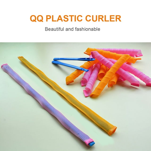 1 Set Hair Roller Long-time Service Powerful Function Useful Helper Curlers Unique Design Hairdressing Curler for Long hair Pink+Orange