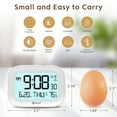thumbnail image 5 of Geevon Small Digital Atomic Alarm Clock for Bedroom Heavy Sleepers, Mini Travel Alarm Clock with 10s Backlight, 12/24H, Temp, Suitable for Kids Teens Adult Boy Girl(White), 5 of 11