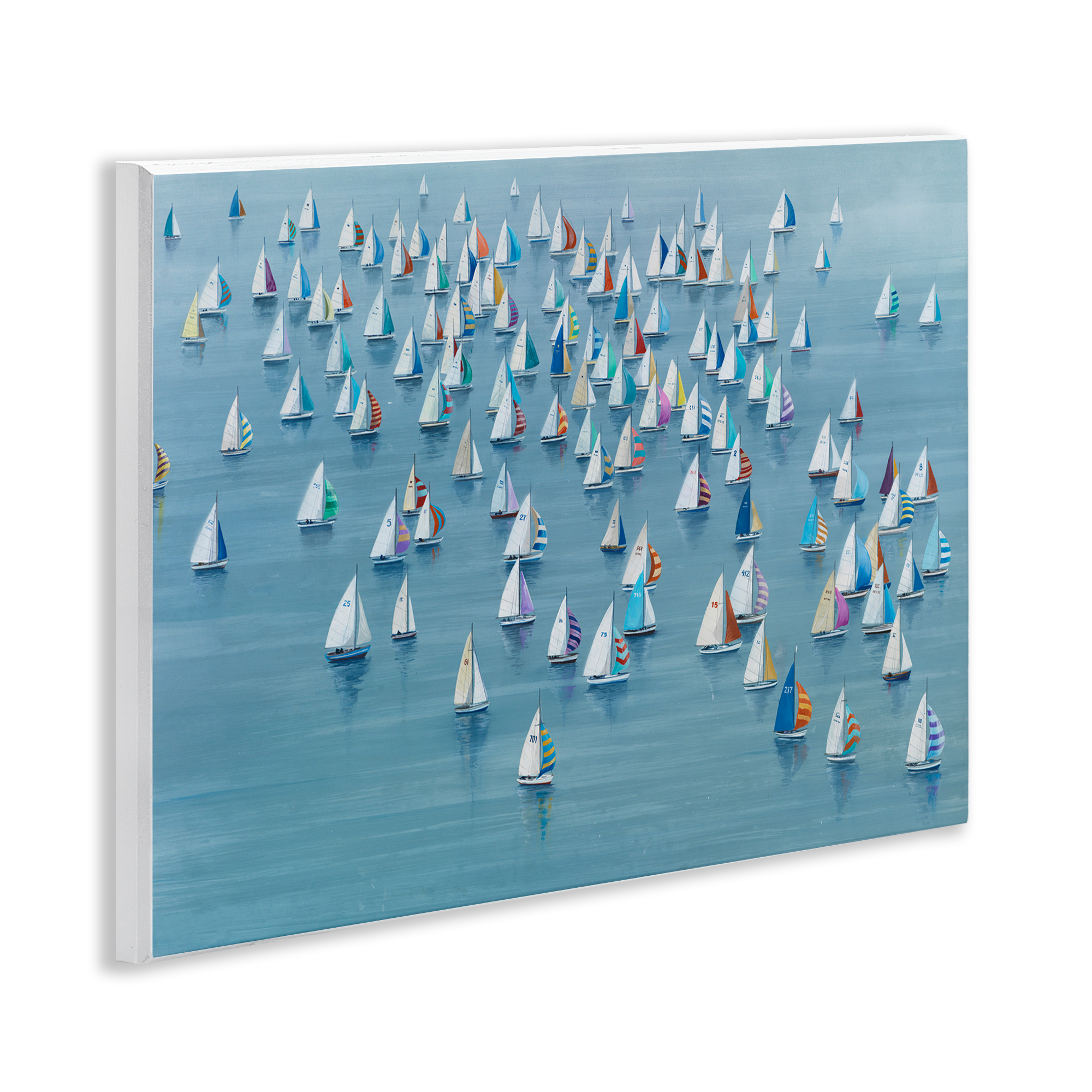 Stupell Industries Gathering Of Sails Transportation Painting Unframed Art Print Wall Art, 14 x 11
