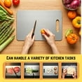 thumbnail image 4 of Titanium Cutting Board – Pure Titanium Chopping Boards for Kitchen, Double-Sided, Non-Toxic, Dishwasher Safe, Hygiene & Durable (12 x 8 Inch), 4 of 7