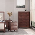 thumbnail image 3 of GDF Studio Titeca Contemporary 3 Piece Dresser and Nightstand Set, Walnut, 3 of 11