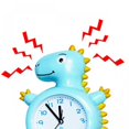 thumbnail image 3 of Justup Despertadores para niños Reloj de Pared analógico de Dinosaurio Reloj de Escritorio Reloj de Dinosaurios Hogar --- Beige 18x21cm (hy), 3 of 5