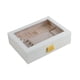 thumbnail image 5 of Caja de exhibición para guardar joyas de cuero sintético multiusos para pulseras y anillos. Elegante. Blanco, 5 of 9