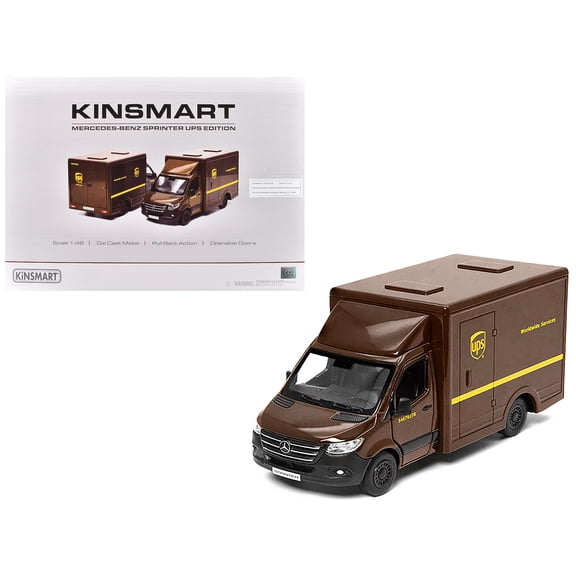 Mercedes-Benz Sprinter Van "UPS Worldwide Services" Brown 1/48 Diecast Model Car by Kinsmart