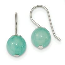 Primal Silver Sterling Silver Blue Quartz 10mm Shepherd Hook Earrings