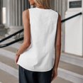 thumbnail image 6 of Youmylove Womens Casual Tops Linen Casual Vest Sleeveless Vest For Women Going Out Summer Top, 6 of 6
