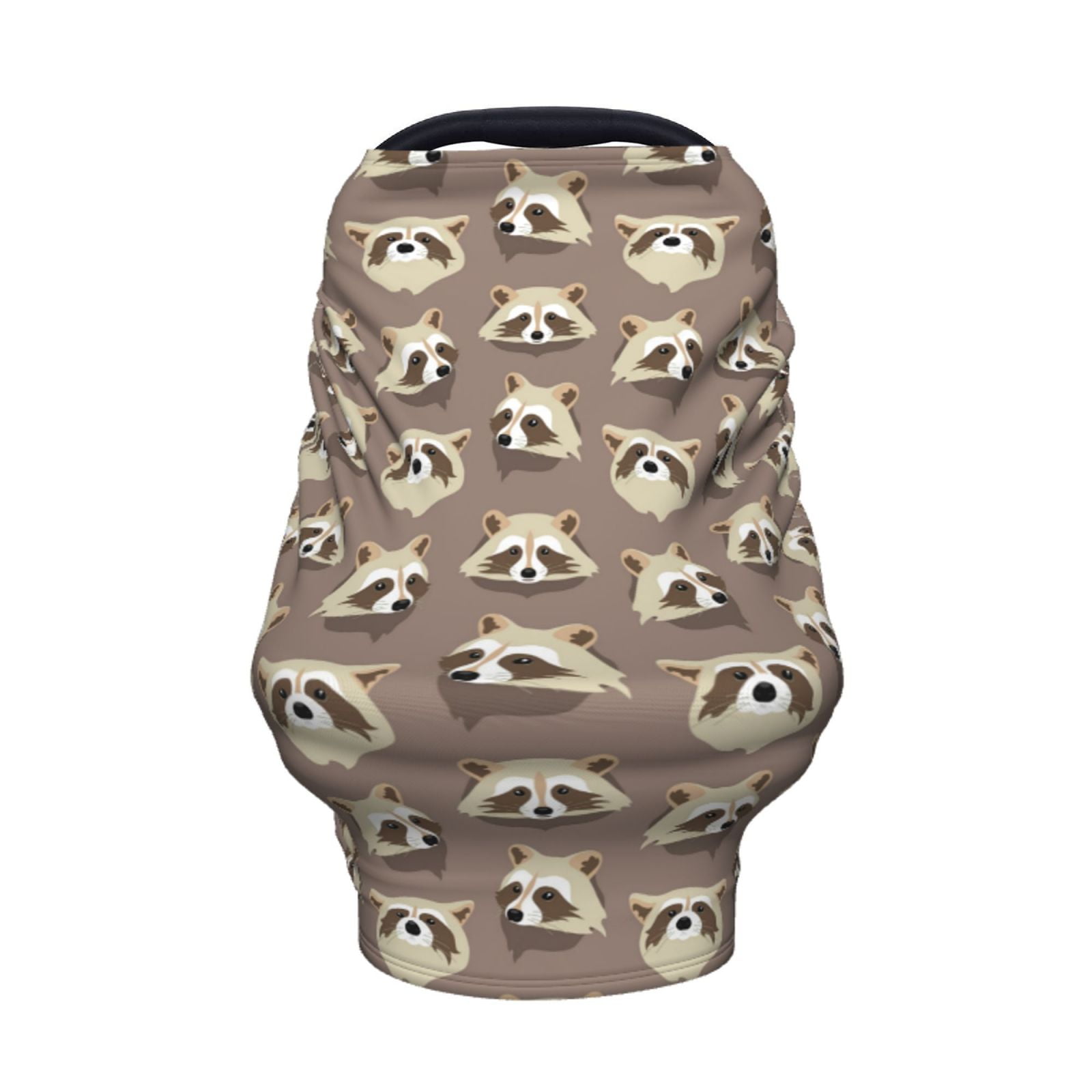 Fotbe Raccoon Pattern Car Seat Covers for Babies, Nursing Breastfeeding Cover Infant Carseat Canopy, Soft Stretchy Carrier Cover