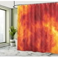 thumbnail image 4 of Ambesonne Orange Shower Curtain, Heat Design Illustration, 69"Wx75"L, Orange and Yellow, 4 of 4
