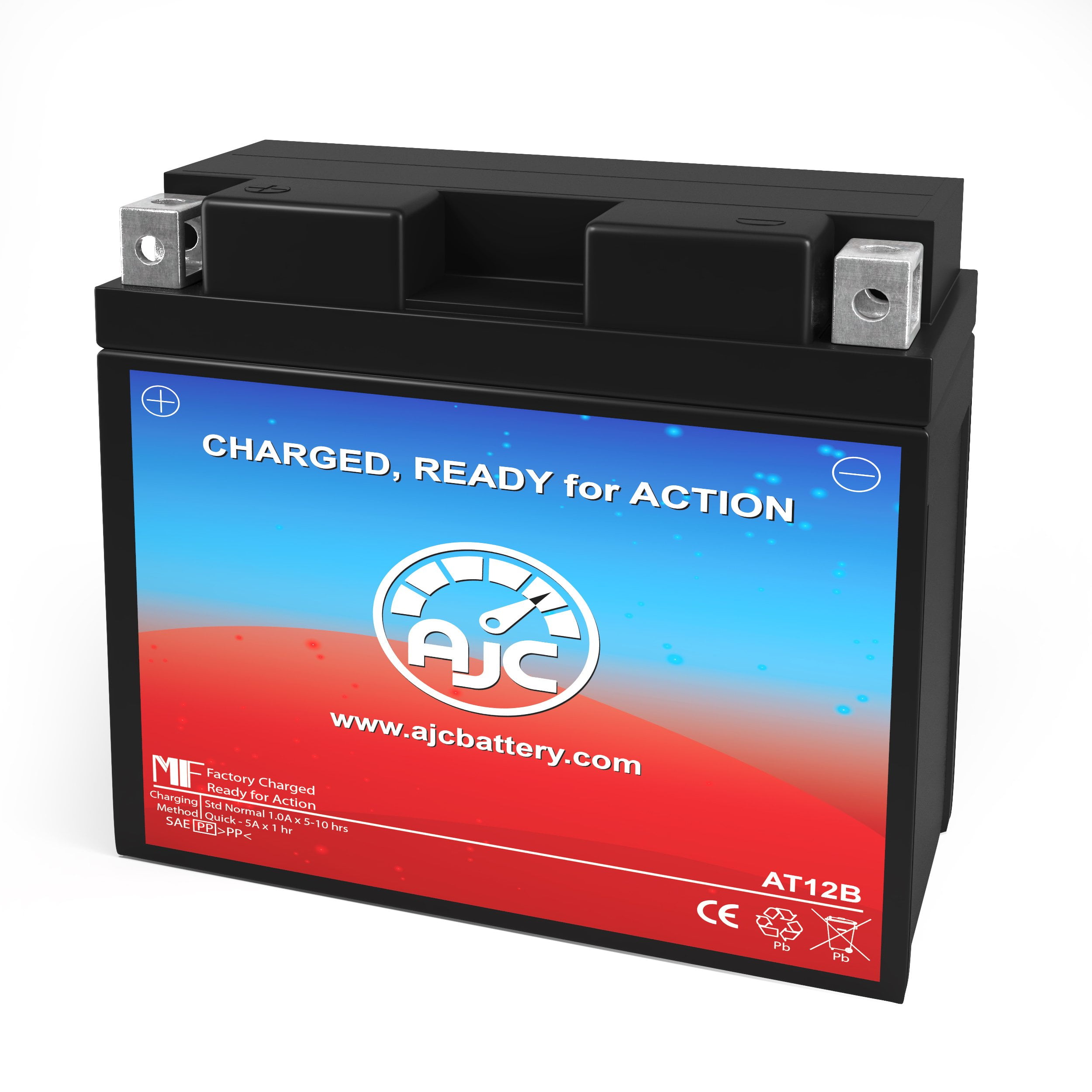This is an AJC Brand Replacement Extreme XTA12B-BS Powersports Replacement Battery