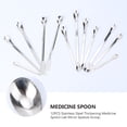 thumbnail image 3 of EeaseMX Cuchara de medicina espesante de acero inoxidable de 12 piezas, micro espátula, 3 of 8