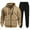 I-Khaki, variant on Letdown Mens Sweatsuits 2 Piece With Hoodie Casual Athletic Sweatsuit Full Zip Pullover Long Sleeve Running Sport Outfits Cropped Hoodie Sweatshirt and Sweatpants (E-Light Gray, M)