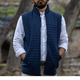 thumbnail image 5 of Chaleco para hombre ligero calientito, resistente al agua, para invierno, Azul MACAR Chaleco caballero azul XCH, 5 of 7