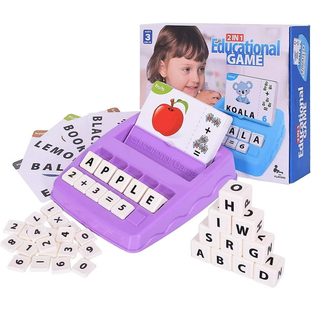 Juegos de letras a juego para ninos de 4 a 8 anos juguetes educativos y de aprendizaje para ninos en edad preescolar ninas ortografia lectura aprendizaje de matematicas reconoci YONGSHENG 132753326984...