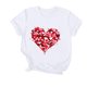 thumbnail image 5 of Camiseta de Manga Corta de Cuello Redondo Impresa para las Mujeres Día de San Valentín, Mezcla Ligera de Poliéster para Primavera Verano Otoño, 5 of 7