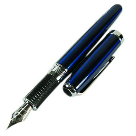 Classic Jinhao 601 Smooth Writing Pen Dark Blue Fountain Pen with 18kgp M Nib Color:Dark