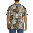 thumbnail image 3 of Fotbe Cartoon Bear Camisa Estampada de Manga Corta para Hombre, Casual de Verano, Estilo Playero, Sin Arrugas-Large, 3 of 5