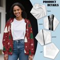 thumbnail image 5 of DISNIMO Christmas Tree Printed Hoodies for Women Snowflake Printed Hooded Tops Zip Up Sport Sweatshirt Long Sleeve Jacket Coat with Pockets, 2XL, 5 of 6