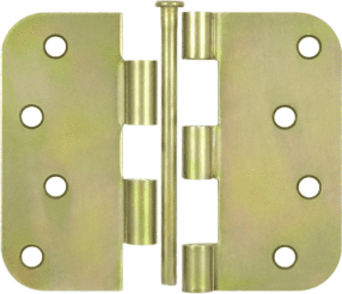 4"x 4"x 5/8" Radius Hinge Zinc Dichromate
