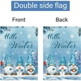thumbnail image 6 of Hello Winter Gnome Garden Flag 28x40 Double Sided, Burlap Large Vertical Snowflakes Snow Garden Yard House Flags for Winter Christmas Seasonal Outside Outdoor House Decor (ONLY FLAG), 6 of 6