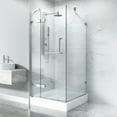 thumbnail image 2 of VIGO Monteray 36 in. L x 36 in. W x 79 in. H Frameless Hinged Square Shower Enclosure Kit in Brushed Nickel with Clear Glass, 2 of 11