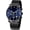 black blue silver, variant on Men's Fashion Casual Watches Auto Date Chronograph Watch Men Nice Work Watches 30M Full Steel Quartz with Mesh Strap
