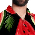 thumbnail image 5 of Watermelon Men's Button Down Casual Hawaiian Print Short Sleeve Summer Beach Shirt, 5 of 6
