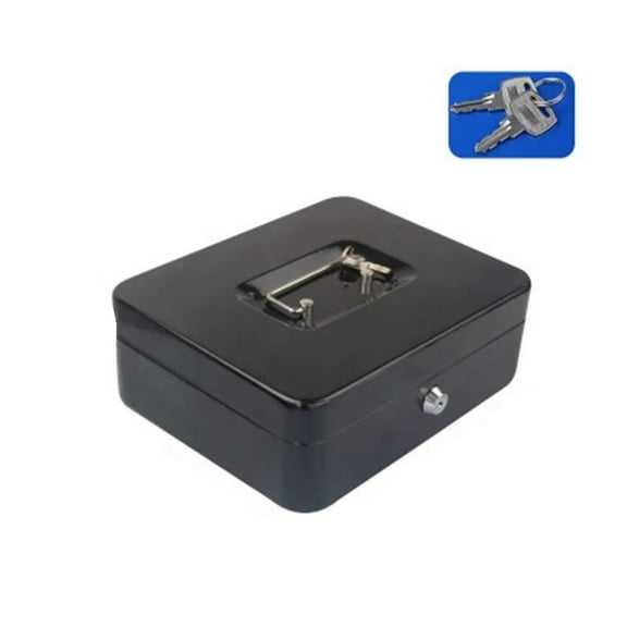 Home Store Steel Mini Cash Box Portable Key Cabinet Safe Money Box Storage Box ,House, Apartment, Office Key Storage