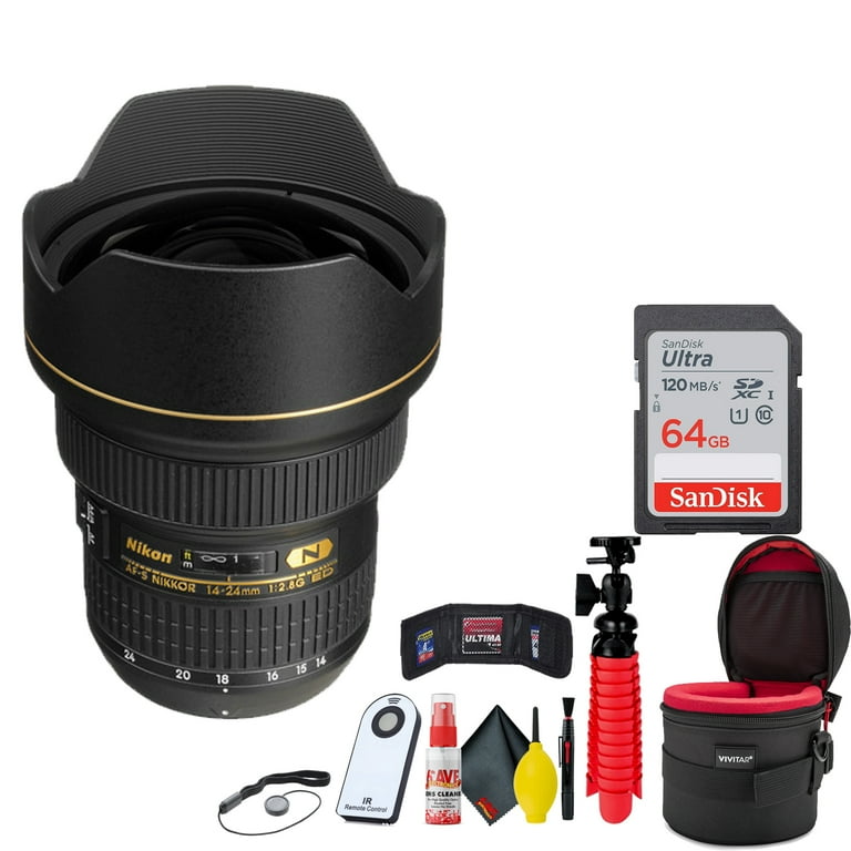 Nikon AF-S NIKKOR 14-24mm f/2.8G ED Lens Bundle(INTL Model) with