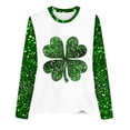 thumbnail image 4 of Cavosen St.Patrick's Day Dressy Tops for Women Long Sleeve Holiday Shamrock Green Print Tshirts Pullover Crewneck Festival Shirts Irish Vacation Novelty Tees Loose Tops M, 4 of 4