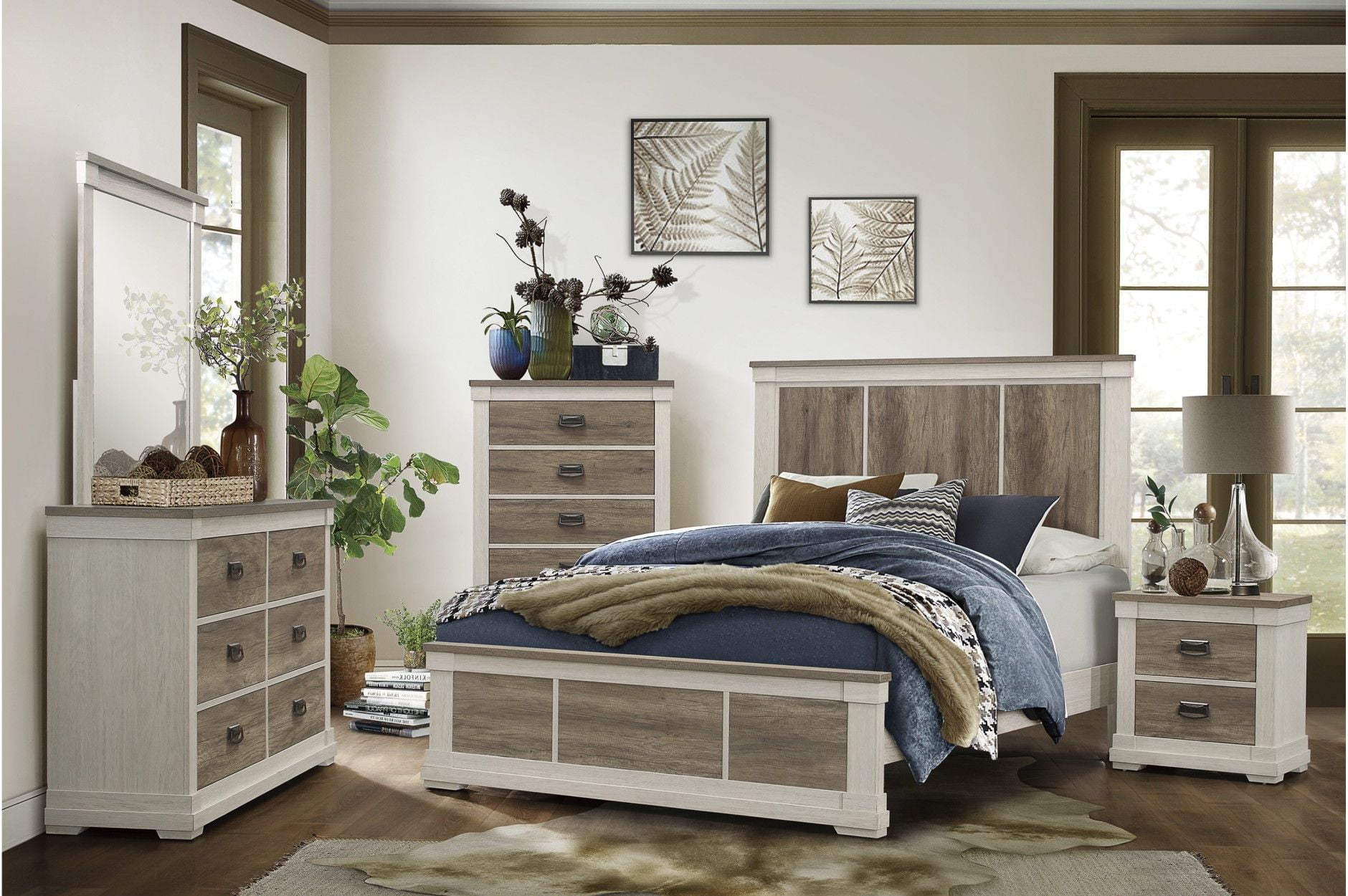 Valli White/gray Bedroom Set