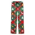 thumbnail image 5 of Ceisia Men's Pyjamas PJ Can Be Worn Red And Green Rhombus Christmas Style Cute Patter Straight Cotton Pajama Pants S-XXXL, 5 of 9