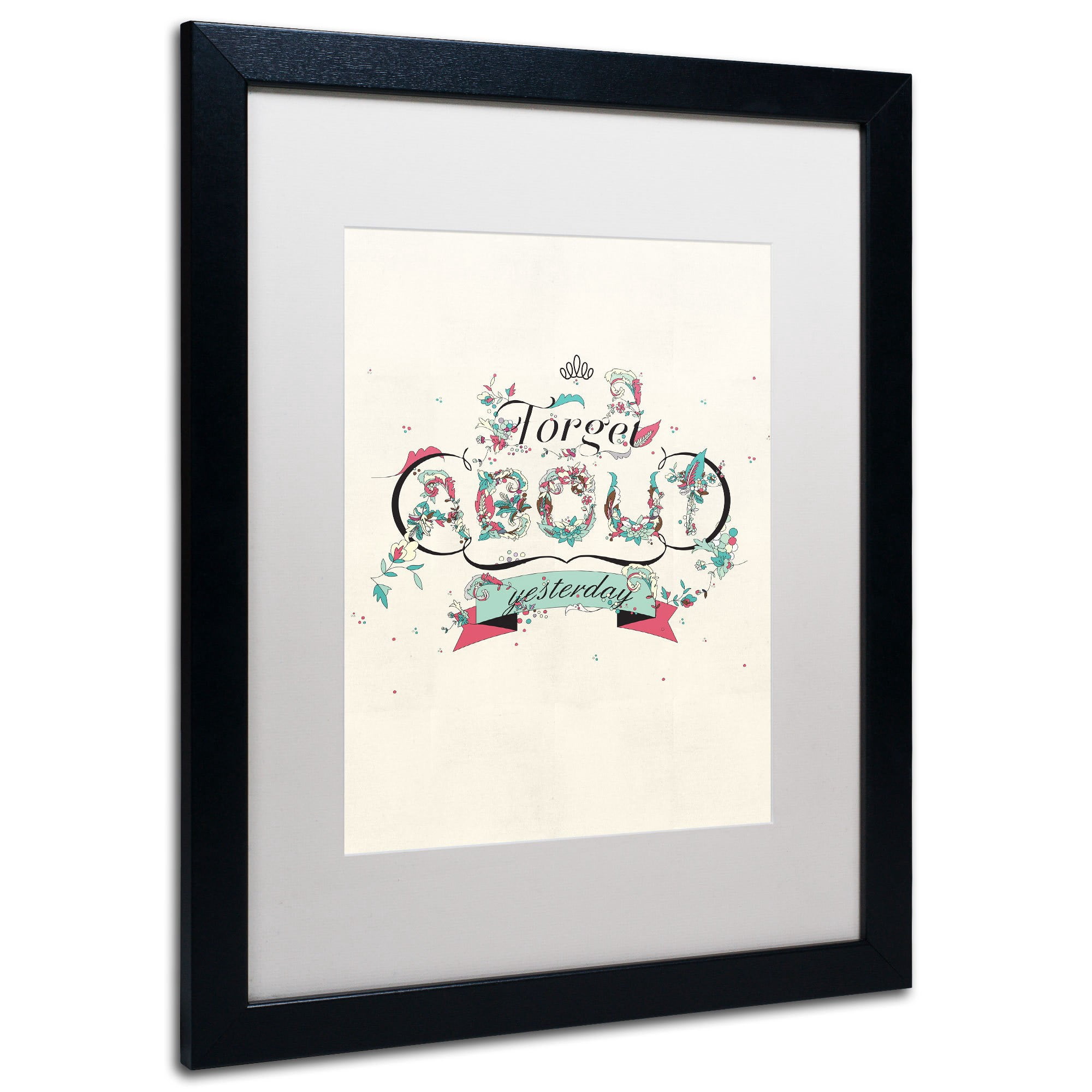 Trademark Fine Art "A New Day" Canvas Art by Kavan & Co White Matte, Black Frame