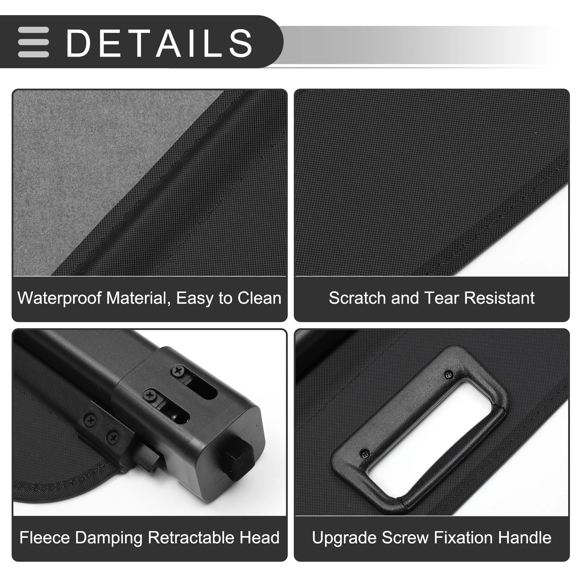 Unique Bargains Retractable Cargo Cover for Dodge Trunk Parcel Shelf Shield Shade Black