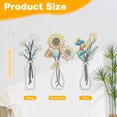 thumbnail image 2 of Juego de 3 Pzas de Arte de Pared de Flores de Metal, Fácil Instalación, Decoración de Pared de Flores de Hierro, Decoración de Granja Floral de Metal con Tornillos para Dormitorio y Comedor, 2 of 9
