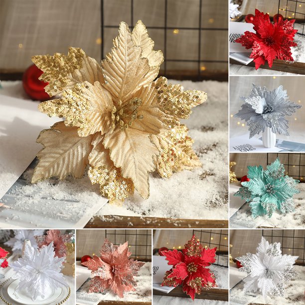 Hadanceo Artificial Christmas Flower Realistic Looking Create