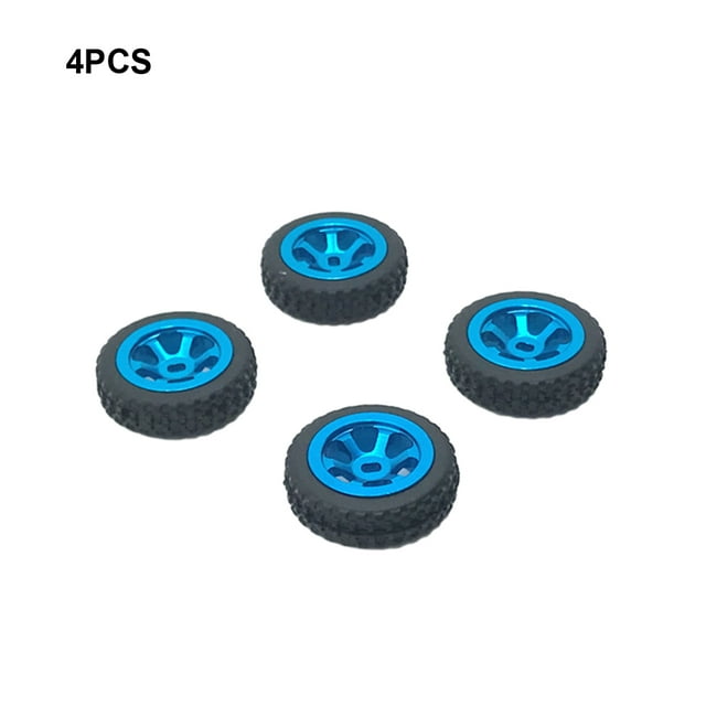 Ruiboury 4pcs/set RC Car Wheel Rim Tire Modification Parts For 1/28 Wltoys K969 RC Wheel Rim Tires Aluminum Alloy Wheels Rim blue 1Set