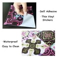 thumbnail image 4 of 24 Pcs Purple Moroccan Tile Decals, Pink Kitchen Bathroom Wall Tile Decals Peel and Stick Tile Transfers Decals (15cm x 15cm), 4 of 5