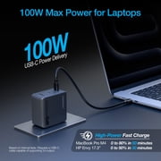 Naztech Nexus T100 GaN PD 102-Watt 3-Port USB Charger, Black, 16118